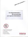 Buchcover Vorratsgesellschaften - Der schnelle Weg zum eigenen Unternehmen