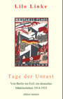 Buchcover Tage der Unrast