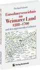 Buchcover Einwohnerverzeichnis Weimarer Land 1288-1700 und der angrenzenden Gebiete