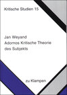 Buchcover Adornos Kritische Theorie des Subjekts