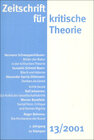 Buchcover Zeitschrift für kritische Theorie / Zeitschrift für kritische Theorie, Heft 13