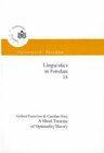 Buchcover A short treatise of optimalit theory