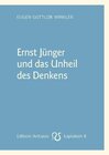Buchcover Ernst Jünger und das Unheil des Denkens