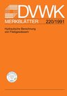 Buchcover DVWK-Merkblatt 224 Methoden und ökologische Auswirkungen der maschinellen Gewässerunterhaltung