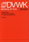 Buchcover DVWK-Merkblatt 230 Niederschlag - Empfehlung für Betreiber von Niederschlagsstationen