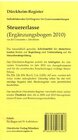 Buchcover Steuererlasse (Ergänzungsbogen 2010): 51 bedruckte Griffregister für die SteuerErlasse 2010