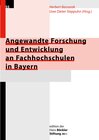 Buchcover Angewandte Forschung und Entwicklung an Fachhochschulen in Bayern