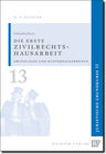 Buchcover Juristische Grundkurse / Band 13 - Die erste Zivilrechtshausarbeit