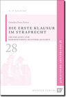 Buchcover Juristische Grundkurse / Band 28 - Die erste Klausur im Strafrecht
