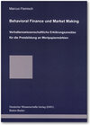 Buchcover Behavioral Finance und Market Making