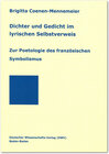 Buchcover Dichter und Gedicht im lyrischen Selbstverweis