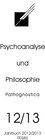 Buchcover Psychoanalyse und Philosophie 12/13