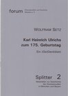 Buchcover Karl Heinrich Ulrichs zum 175. Geburtstag