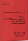 Buchcover Männer, „die mit Männern handeln", in der Augsburger Reformationszeit