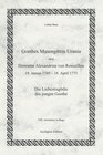 Buchcover Goethes Musengöttin Urania, alias Henriette Alexandrine von Roussillon (19.Januar 1745 - 18. April 1773)