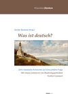 Buchcover Was ist deutsch?