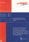 Buchcover Evaluation des Instituts für Geowissenschaften und des Geographischen Instituts an der Johannes Gutenberg-Universität Ma