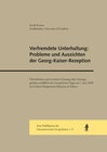 Buchcover Verfremdete Unterhaltung: Probleme und Aussichten der Georg-Kaiser-Rezeption