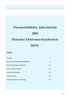 Buchcover Wissenschaftlicher Jahresbericht 2003 DESJ