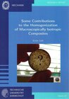 Buchcover Some Contributions to the Homogenization of Macroscopically Isotropic Composites