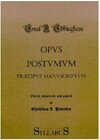 Buchcover Opus Postumum