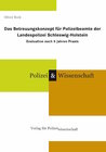 Buchcover Das Betreuungskonzept für Polizeibeamte der Landespolizei Schleswig-Holstein