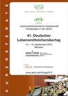 Buchcover 41. Deutscher Lebensmittelchemikertag 2012 - Lebensmittelchemische Gesellschaft - Fachgruppe in der GDCh