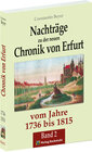 Buchcover Chronik der Stadt Erfurt 1736-1815 (Band 2 - Nachträge)