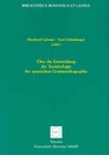 Buchcover Über die Entwicklung der Terminologie der spanischen Grammatikographie