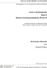 Buchcover Neue Schubert-Ausgabe. Kritische Berichte / Kleinere kirchenmusikalische Werke II