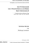 Buchcover Neue Schubert-Ausgabe. Kritische Berichte / Werke für Klavier zu zwei Händen / Klaviersonaten II
