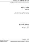 Buchcover Neue Schubert-Ausgabe. Kritische Berichte / Lieder 10