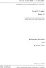 Buchcover Neue Schubert-Ausgabe. Kritische Berichte / Lieder 13
