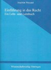 Buchcover Einführung in das Recht