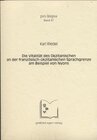 Buchcover Die Vitalität des Okzitanischen an der französisch-okzitanischen Sprachgrenze am Beispiel von Nyons