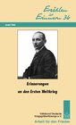 Buchcover Erinnerungen an den Ersten Weltkrieg