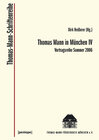 Buchcover Thomas Mann in München IV
