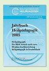 Buchcover Jahrbuch Heilpädagogik 2005
