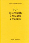 Buchcover Der sprachhafte Charakter der Musik