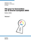 Buchcover Cle pour la Convention sur le brevet europeen 2003