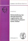 Buchcover Sicherstellung der demokratischen Legitimation der schleswig-holsteinischen Ämter