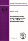Buchcover Das Demonstrations- und Propagandaverbot der Regel 51.3 der Olympischen Charta