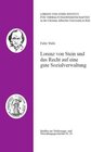 Buchcover Lorenz von Stein und das Recht auf eine gute Sozialverwaltung