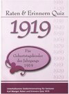 Buchcover Raten und Erinnern Quiz 1919