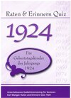 Buchcover Raten und Erinnern Quiz 1924