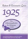 Buchcover Raten und Erinnern Quiz 1925