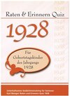 Buchcover Raten und Erinnern Quiz 1928