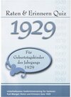 Buchcover Raten und Erinnern Quiz 1929