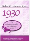 Buchcover Raten und Erinnern Quiz 1930
