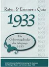 Buchcover Raten und Erinnern Quiz 1933